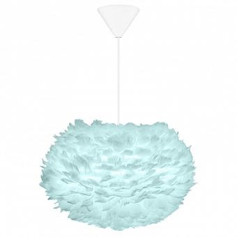 Подвесной светильник Eos Hanging Lamp With White Cord Medium перья Light Blue Feathers