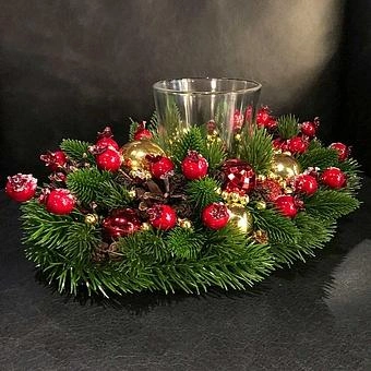 Подсвечник New Year Candle Holder Wreath 2 - ракурс 2