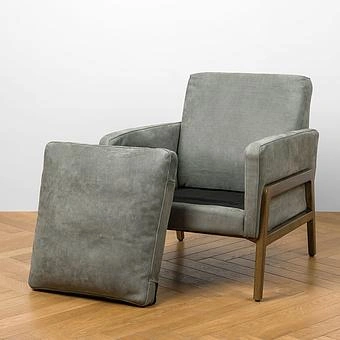 Кресло Cupertino Chair RM натуральная кожа Anthracite Nubuck