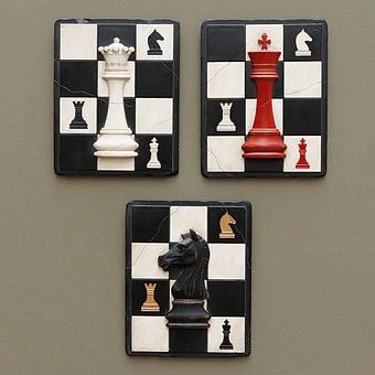 Набор из 3-х настенных украшений Set Of 3 Wall Decorations Chess
