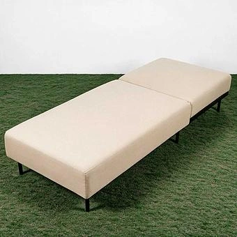 Садовый шезлонг-лежак Chic Lounger, Black акриловая ткань Lead Chine - ракурс 6