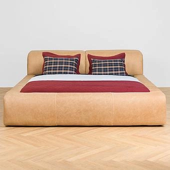 Двуспальная кровать-реклайнер Toro Motion Bed US King натуральная кожа Freehand Waxed Nutmeg - ракурс 2