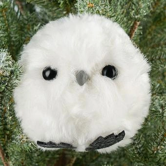 Ёлочная игрушка Round Owl With Open Eyes 10 cm