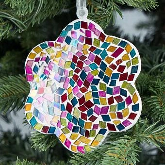 Ёлочная игрушка Multi-Colored Flower Pendant 11 cm