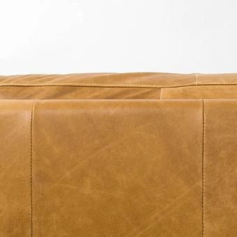 Трёхместный диван Lincoln 3 Seater, Bleached Oak PF натуральная кожа Cognac Grain - ракурс 9
