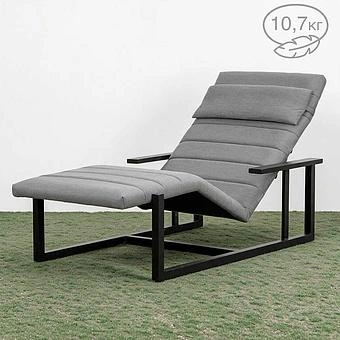 Садовый шезлонг-лежак Roxy Lounger, Black акриловая ткань Flanelle