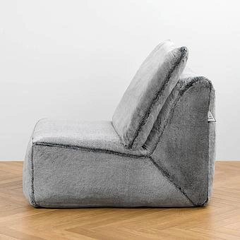 Кресло Lomfy Chair искусственный мех Grizzly Grey - ракурс 3