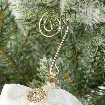 Новогодняя подвеска Rhinestones Beige Ball Pendant With Tassel 26 cm - ракурс 2