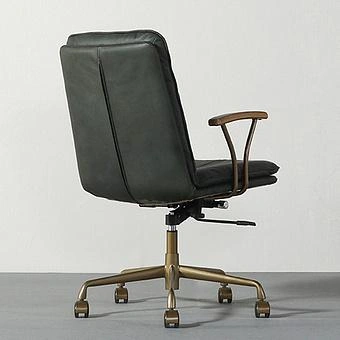Кресло Ufficio Siena Armchair D натуральная кожа Antique Slate - ракурс 3