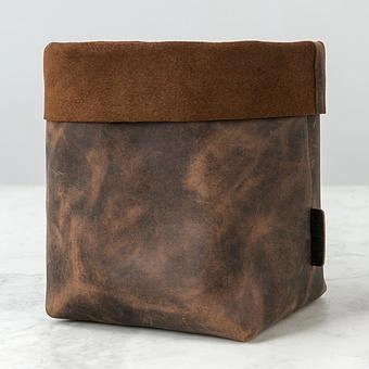 Корзина для хранения Leather Storage Basket Medium натуральная кожа Noire Old