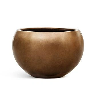 Кашпо Effectory Metal Hemisphere Pot Dark Matte Gold Small