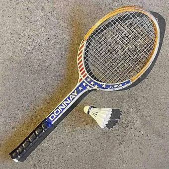 Винтажная ракетка и волан Vintage Racket And Shuttlecock 6