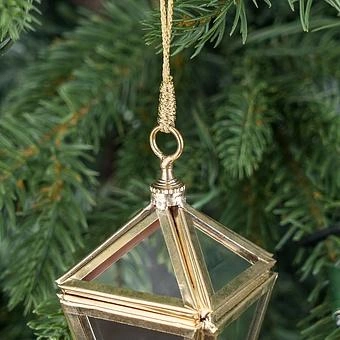 Новогодняя подвеска Mirror Pendant With Tassel Blue 25 cm - ракурс 2