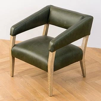 Стул Milano Chair натуральная кожа British Green - ракурс 6