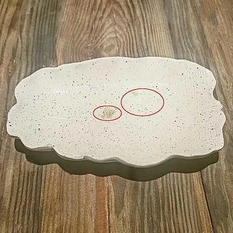 Сервировочное блюдо Zelda Plate Leaf Wavy discount - ракурс 2