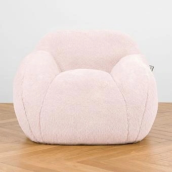 Кресло Baby Snug Chair искусственный мех Big Bear Pink - ракурс 2