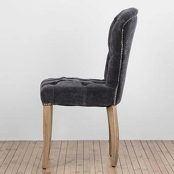 Стул Chester Dining Chair, Weathered Wood хлопок Vintage Moleskin Graphite - ракурс 3
