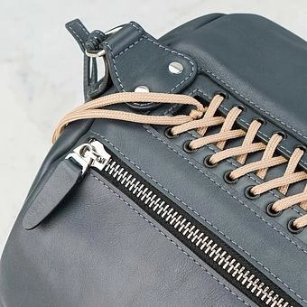 Спортивная сумка Sport Bag Model 38 натуральная кожа Blue Opaco - ракурс 9