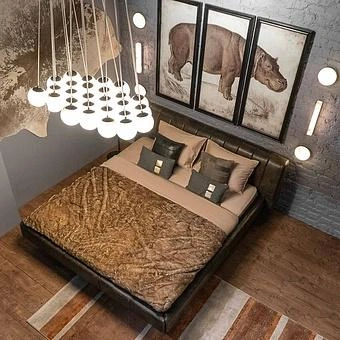 Двуспальная кровать Whist Bed PF натуральная кожа Olive Green Grain - ракурс 16