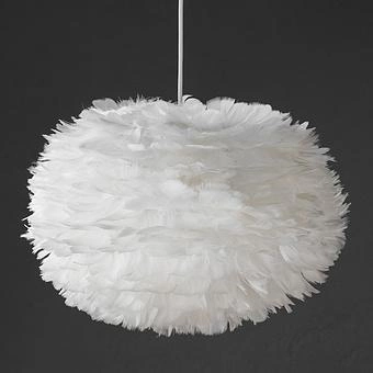 Подвесной светильник Eos Hanging Lamp With White Cord Medium перья White Feathers - ракурс 2