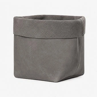 Корзина для хранения Leather Storage Basket Small натуральная кожа Smoky