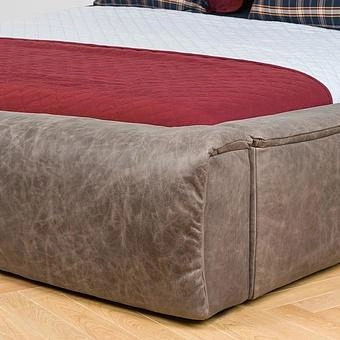 Двуспальная кровать-реклайнер Toro Motion Bed US King натуральная кожа Freehand Waxed Bark - ракурс 12