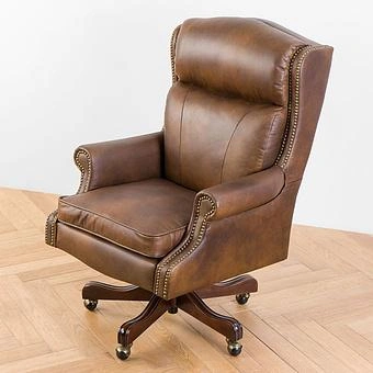 Кресло Doctor Armchair, Red Brown Wood D натуральная кожа Mocha - ракурс 7