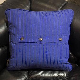 Декоративная подушка Pillow Square ткань Blue Jacquard